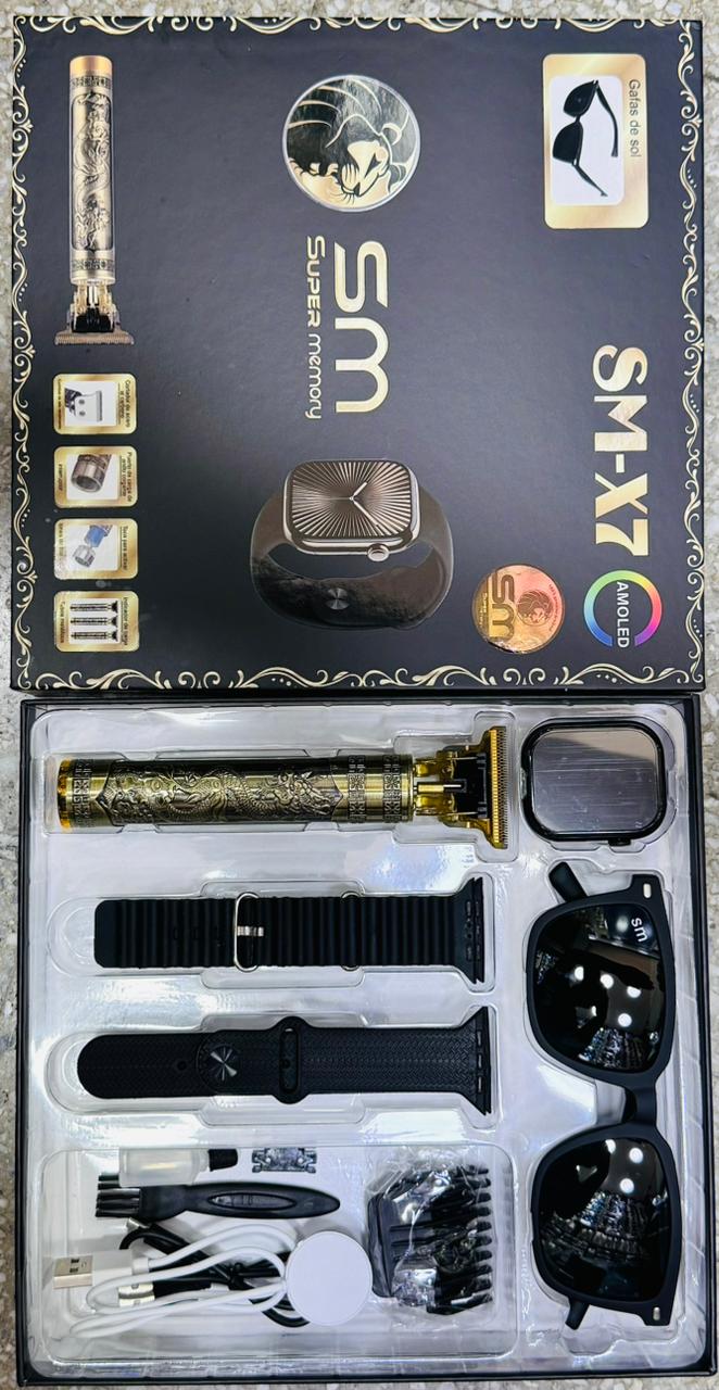 Kit viajero – Smart Watch + lentes Sol + afeitadora