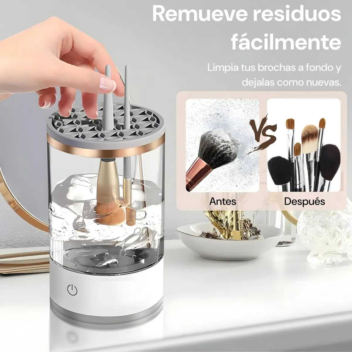 Limpiador eléctrico de brochas: Desinfecta y Limpia tus Brochas.