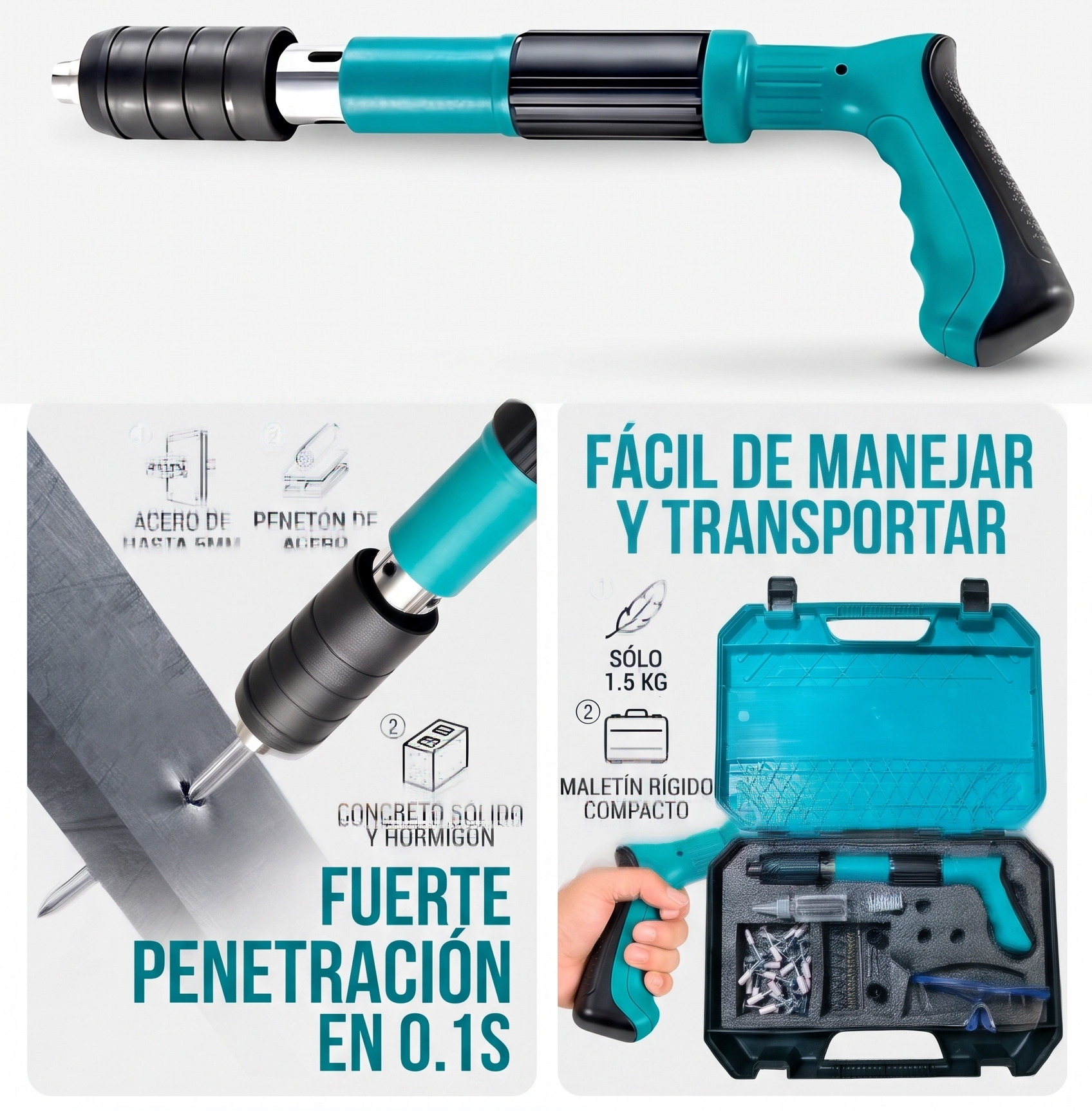 Pistola de Clavos de Acero