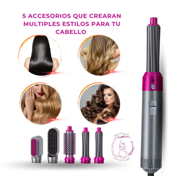 Cepillo Secador Alisador 5 En 1